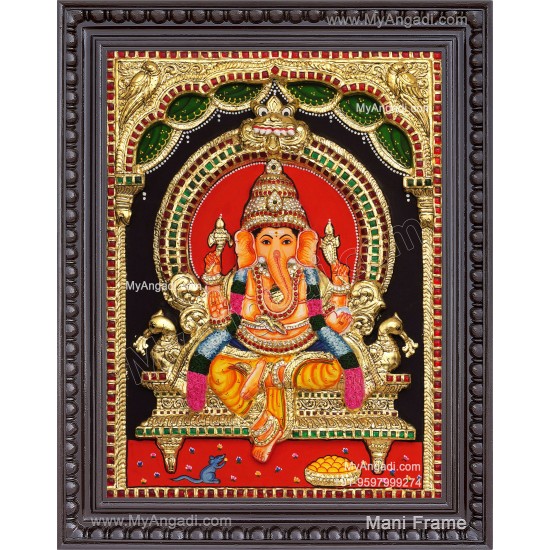 3D Ganesha Tanjore Painting