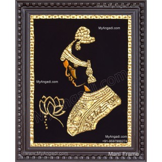 Contemporary Lady Tanjore Painting