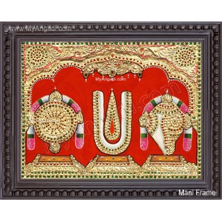 Naamam Shankh Chakram Tanjore Painting