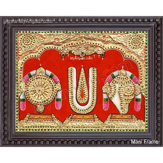 Naamam Shankh Chakram Tanjore Painting