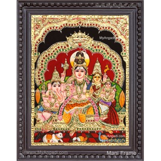 Shiva Kudumbam Tanjore Painting