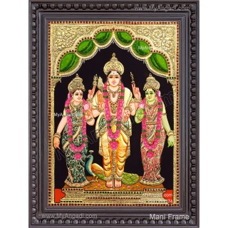 Murugar valli deivanai Tanjore Painting