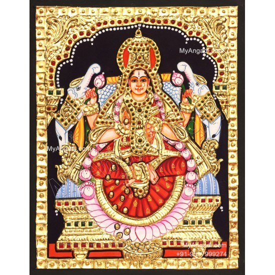 Gajalakshmi Tanjore Painting