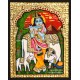 Krishna With Cow Calf Tanjore Paintings