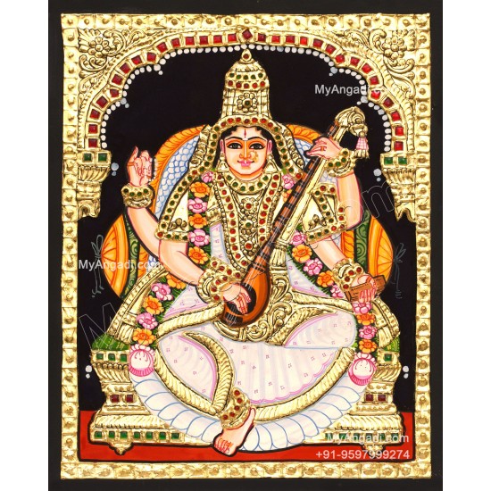 Saraswathi Tanjore Painting