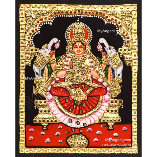 Gajalakshmi Tanjore Painting