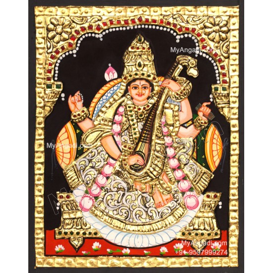 Saraswathi Tanjore Painting
