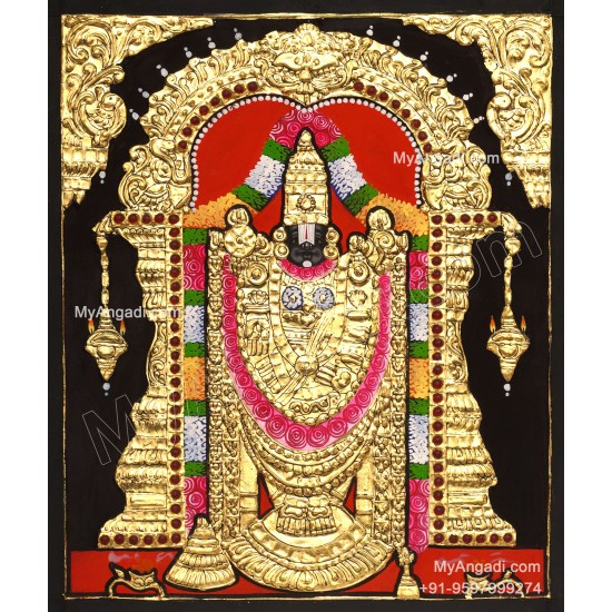 Venkateshwara  Swamy Tanjore Painting