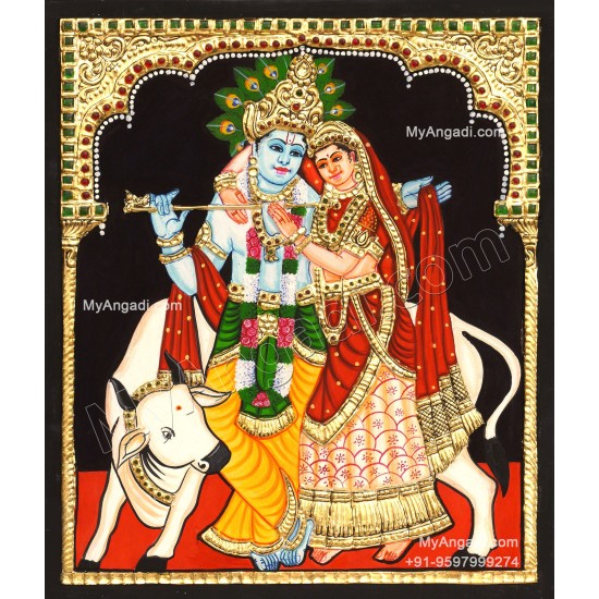 Radha Krishna Tanjore Painting
