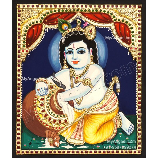Butter Krishna Tanjore Painting