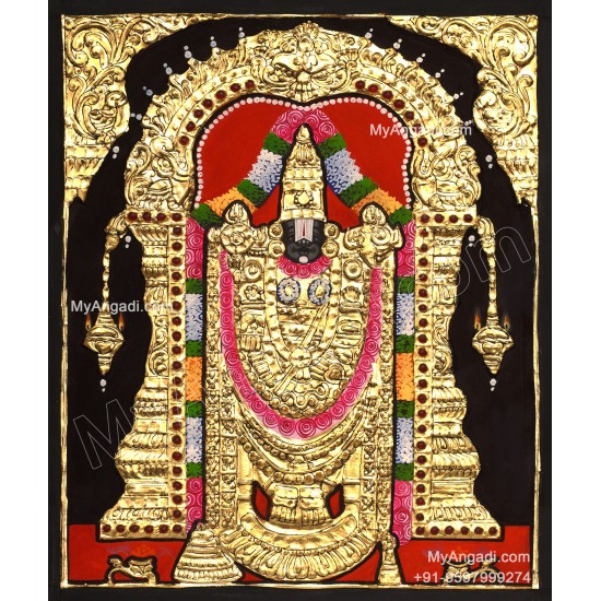 Venkateshwara  Swamy Tanjore Painting