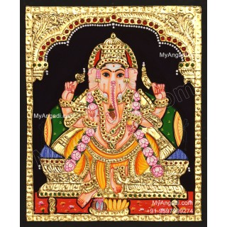 5 Set Ganesha Murugan Balaji Lakshmi Saraswathi Tanjore painting