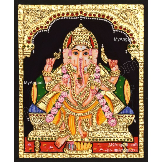 5 Set Ganesha Murugan Balaji Lakshmi Saraswathi Tanjore painting