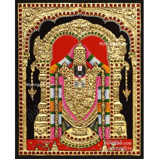 Venkateshwara  Swamy Tanjore Painting