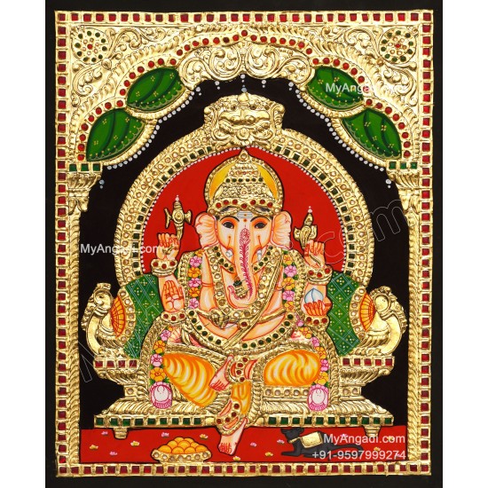Ganapathi Tanjore Painting 