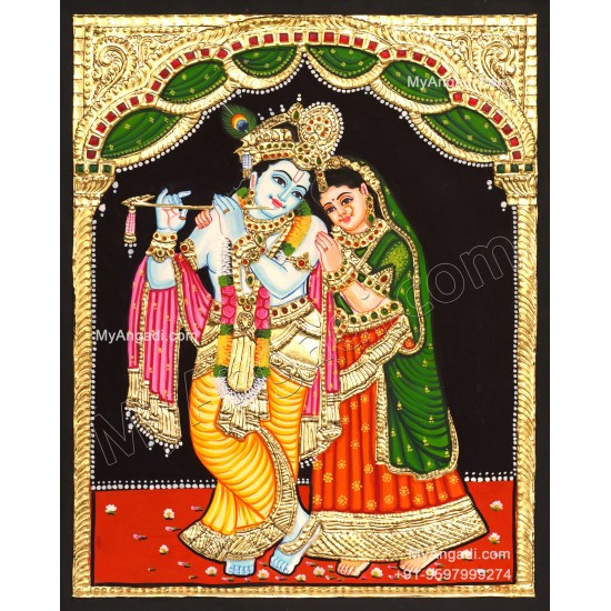Radha Krishna Tanjore Painting