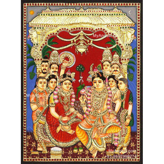 Srinivasa Kalyanam Tanjore Painting