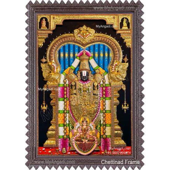 3D Balaji Lakshmi Tanjore Painting 3D Balaji Lakshmi Tanjore Painting
