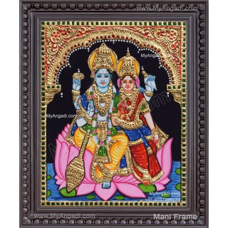 Vishnu Lakshmi Tanjore Painting