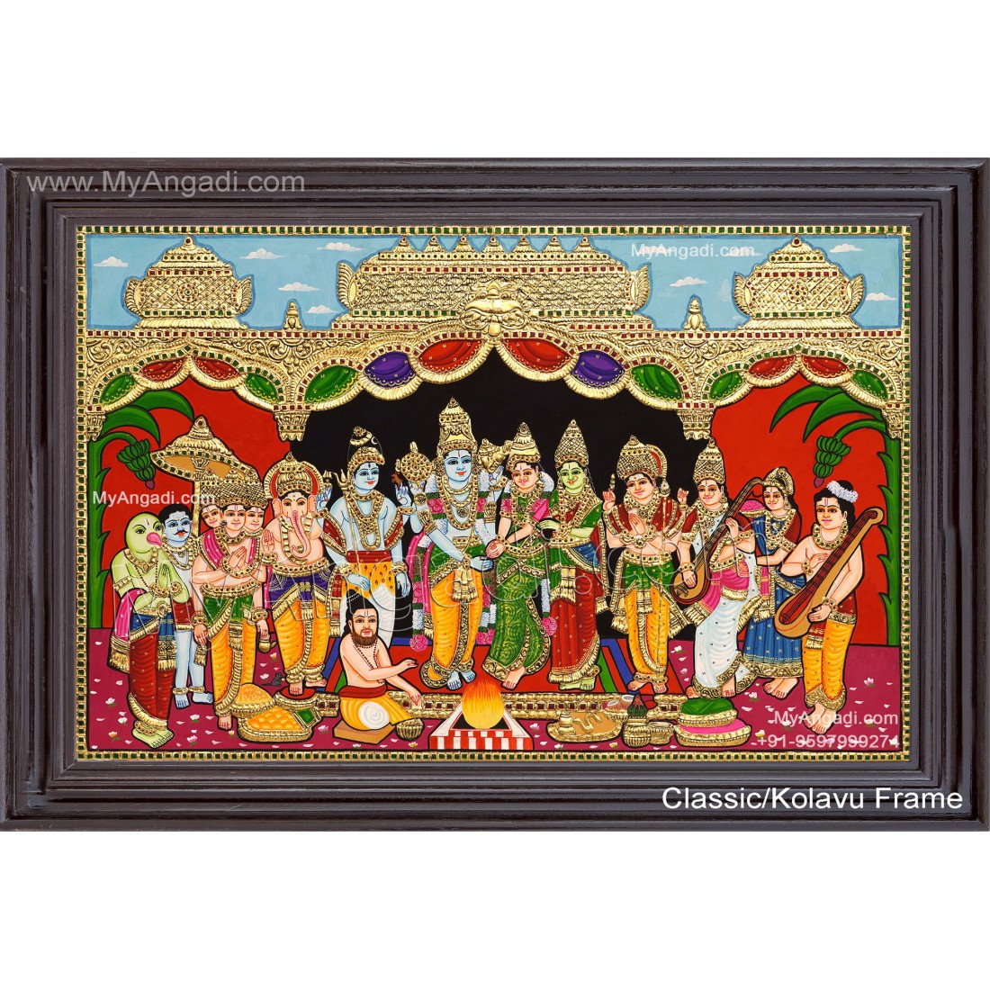 Srinivasa Kalyanam Tanjore Painting - Buy Tanjore Paintings Online ...