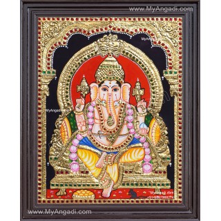 Ganapathi Tanjore Painting 