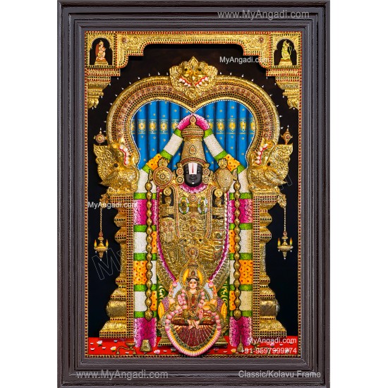 3D Balaji Lakshmi Tanjore Painting 3D Balaji Lakshmi Tanjore Painting