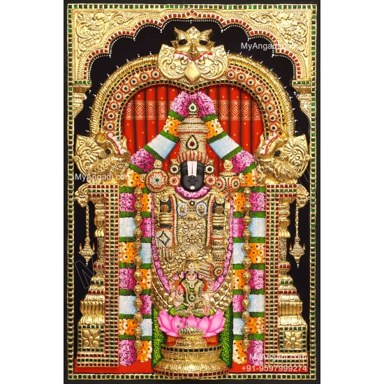 3d Balaji Lakshmi Tanjore Painting