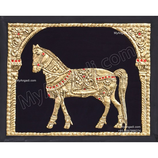 Horse Tanjore Painting Horse Tanjore Painting