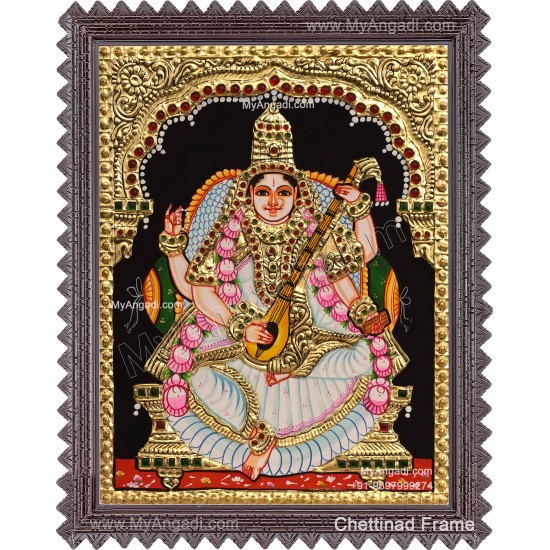 Saraswathi Tanjore Painting