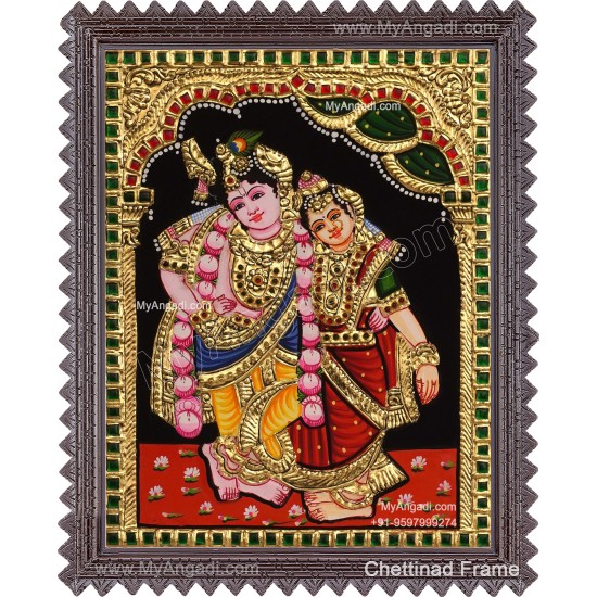 Kannan Rukmani Tanjore Painting Kannan Rukmani Tanjore Painting
