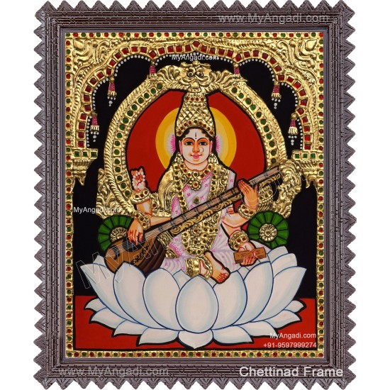 Saraswathi Tanjore Painting Saraswathi Tanjore Painting