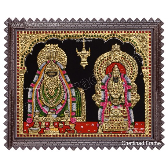Annamalaiyar Unnamalaiyamman Tanjore Painting Annamalaiyar Unnamalaiyamman Tanjore Painting