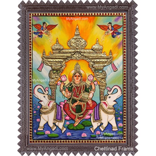 Gajalakshmi Tanjore Painting