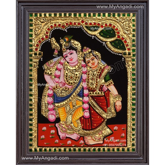 Kannan Rukmani Tanjore Painting Kannan Rukmani Tanjore Painting