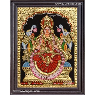 Gajalakshmi  Tanjore Painting
