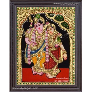 Kannan Rukmani Tanjore Painting