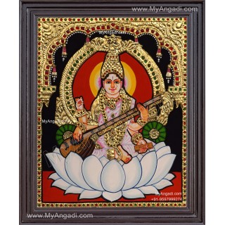 Saraswathi Tanjore Painting