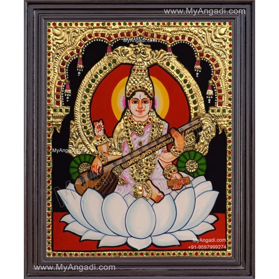 Saraswathi Tanjore Painting Saraswathi Tanjore Painting