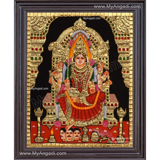 Samayapura amman Tanjore Painting Samayapura amman Tanjore Painting