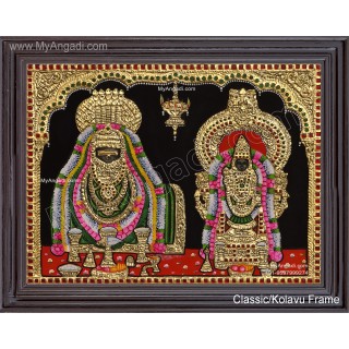 Annamalaiyar Unnamalaiyamman Tanjore Painting