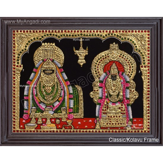 Annamalaiyar Unnamalaiyamman Tanjore Painting Annamalaiyar Unnamalaiyamman Tanjore Painting
