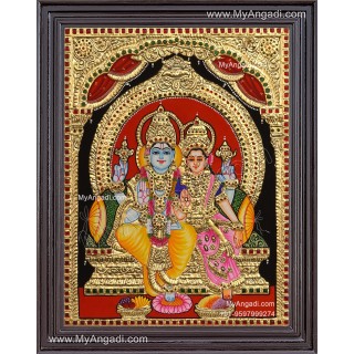 Vishnu Lakshmi Tanjore Painting
