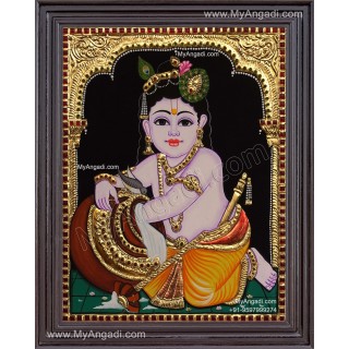 Butter Krishna Tanjore Painting