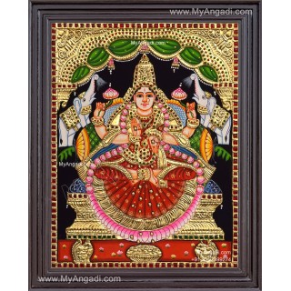 Gajalakshmi Tanjore Painting