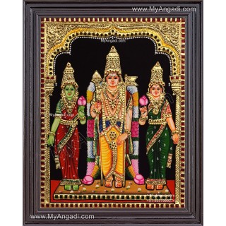 Murugar Valli Deivanai Tanjore Painting