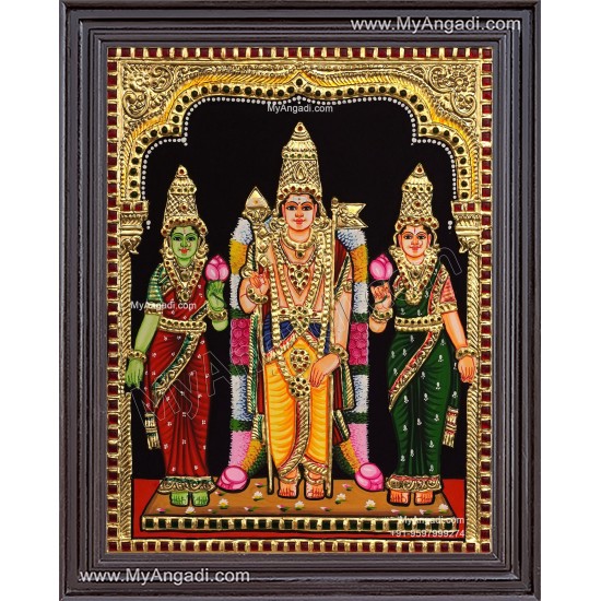 Murugar Valli Deivanai Tanjore Painting