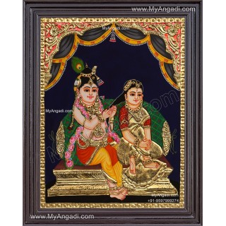 Jada Krishna Tanjore Painting