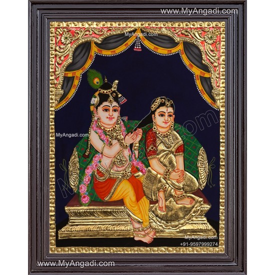 Jada Krishna Tanjore Painting