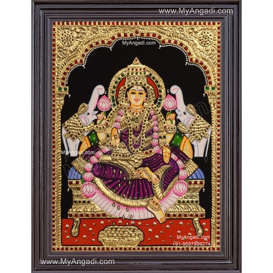 Gajalakshmi Tanjore Painting