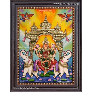 Gajalakshmi Tanjore Painting